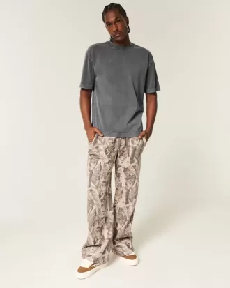Tricou boxy, din bumbac spalat, cu greutate mare Tricou boxy, din bumbac spalat, cu greutate mare
