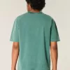 Tricou boxy, din bumbac spalat, cu greutate mare