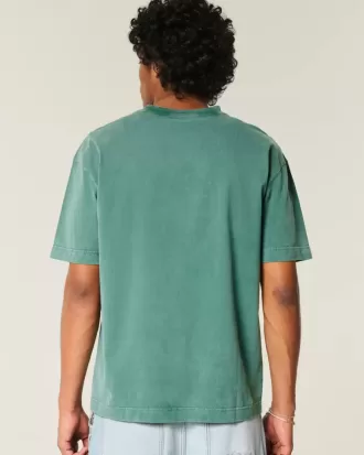 Tricou boxy, din bumbac spalat, cu greutate mare
