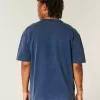 Tricou boxy, din bumbac spalat, cu greutate mare Tricou boxy, din bumbac spalat, cu greutate mare