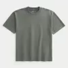 Tricou boxy, din bumbac spalat, cu greutate mare Tricou boxy, din bumbac spalat, cu greutate mare