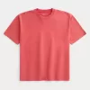 Tricou boxy, din bumbac spalat, cu greutate mare Tricou boxy, din bumbac spalat, cu greutate mare