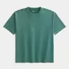 Tricou boxy, din bumbac spalat, cu greutate mare