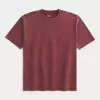 Tricou boxy, din bumbac spalat, cu greutate mare Tricou boxy, din bumbac spalat, cu greutate mare