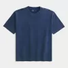 Tricou boxy, din bumbac spalat, cu greutate mare Tricou boxy, din bumbac spalat, cu greutate mare