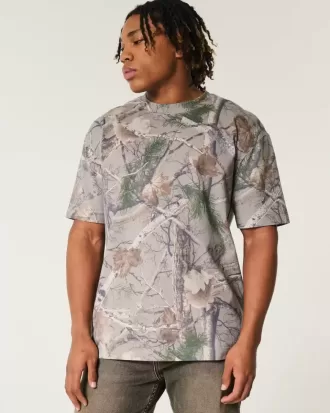 Tricou Boxy Heavyweight Camo Crew