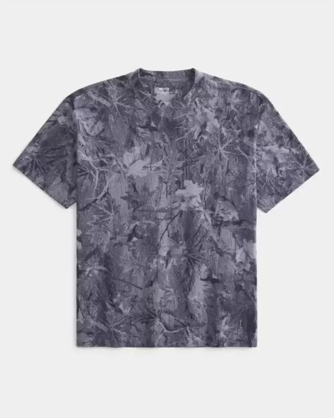 Tricou Boxy Heavyweight Camo Crew