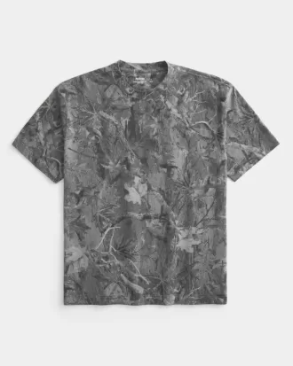 Tricou Boxy Heavyweight Camo Crew