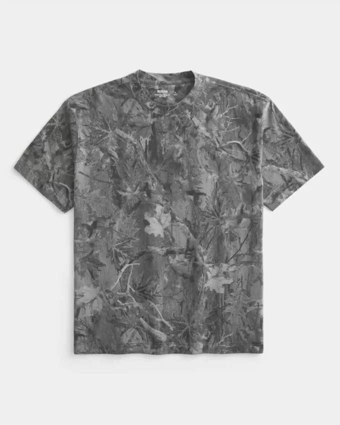 Tricou Boxy Heavyweight Camo Crew Tricou Boxy Heavyweight Camo Crew