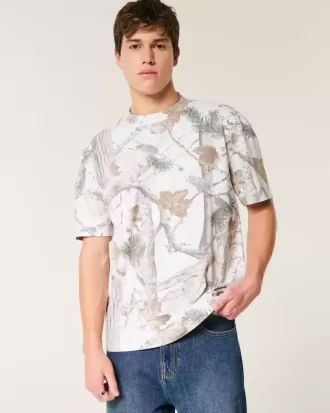 Tricou Boxy Heavyweight Camo Crew