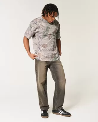 Tricou Boxy Heavyweight Camo Crew