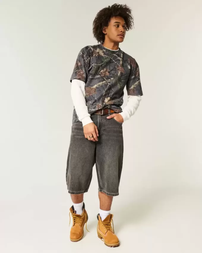 Tricou Boxy Heavyweight Camo Crew Tricou Boxy Heavyweight Camo Crew