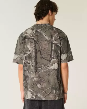 Tricou Boxy Heavyweight Camo Crew