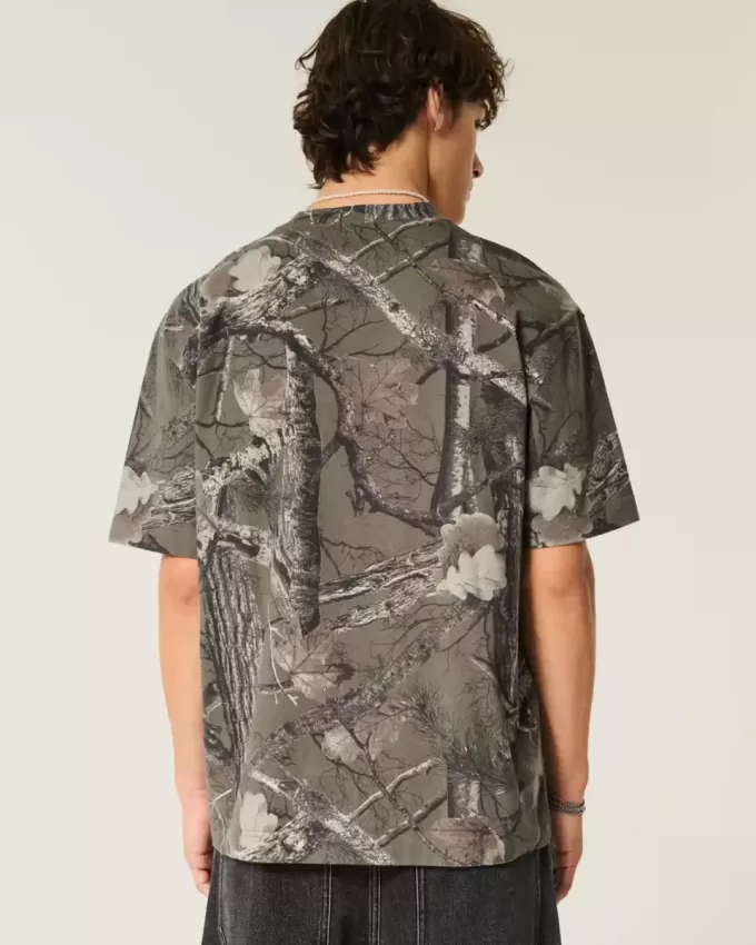Tricou Boxy Heavyweight Camo Crew Tricou Boxy Heavyweight Camo Crew
