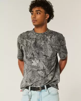 Tricou Boxy Heavyweight Camo Crew