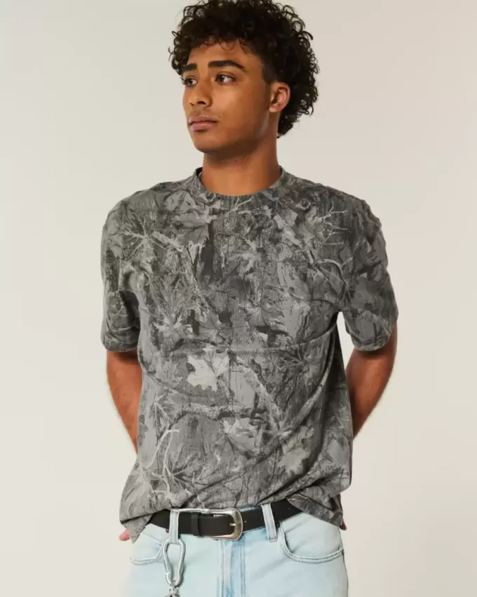 Tricou Boxy Heavyweight Camo Crew Tricou Boxy Heavyweight Camo Crew