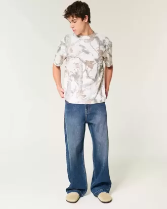 Tricou Boxy Heavyweight Camo Crew