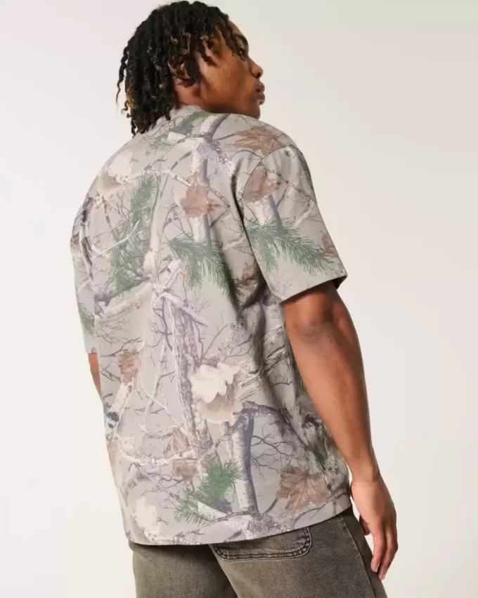 Tricou Boxy Heavyweight Camo Crew