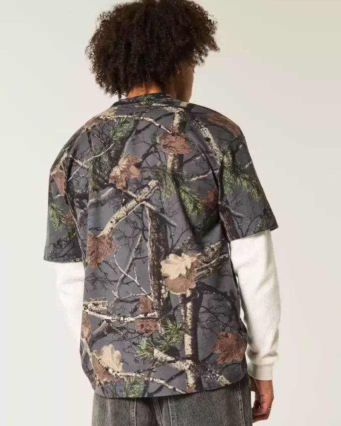 Tricou Boxy Heavyweight Camo Crew Tricou Boxy Heavyweight Camo Crew