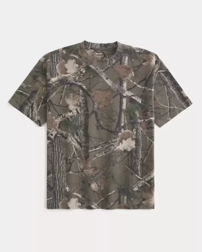 Tricou Boxy Heavyweight Camo Crew Tricou Boxy Heavyweight Camo Crew