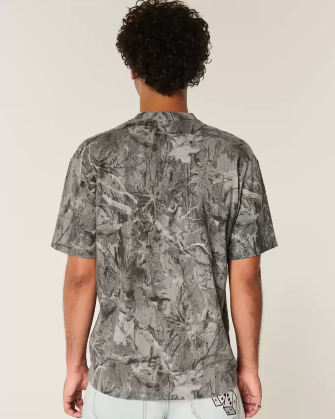 Tricou Boxy Heavyweight Camo Crew Tricou Boxy Heavyweight Camo Crew
