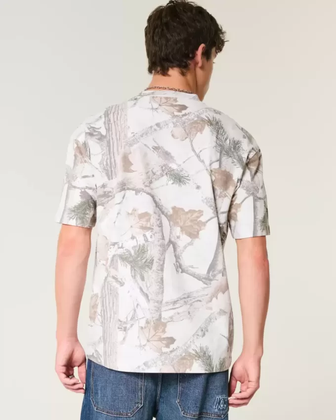 Tricou Boxy Heavyweight Camo Crew