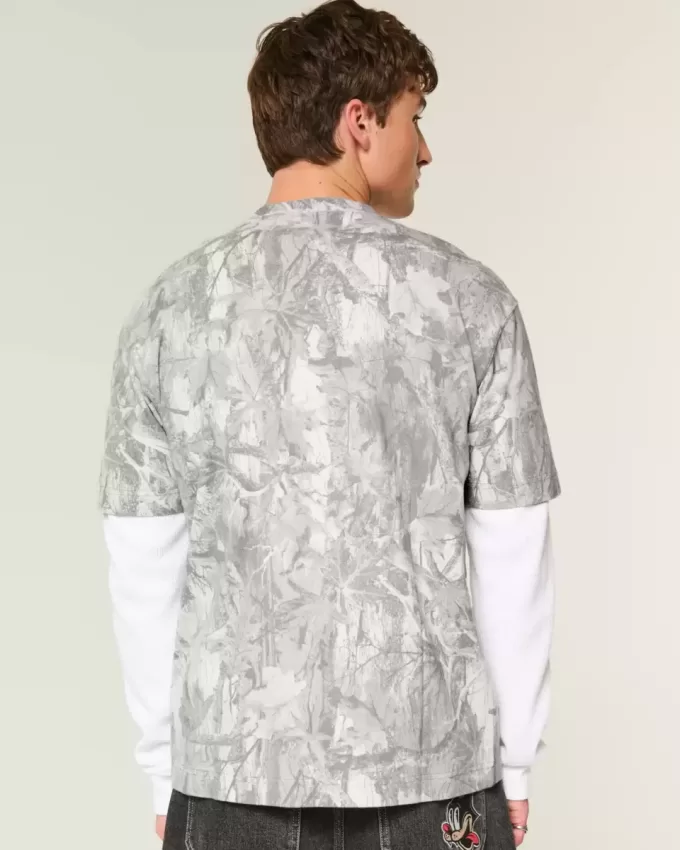 Tricou Boxy Heavyweight Camo Crew Tricou Boxy Heavyweight Camo Crew