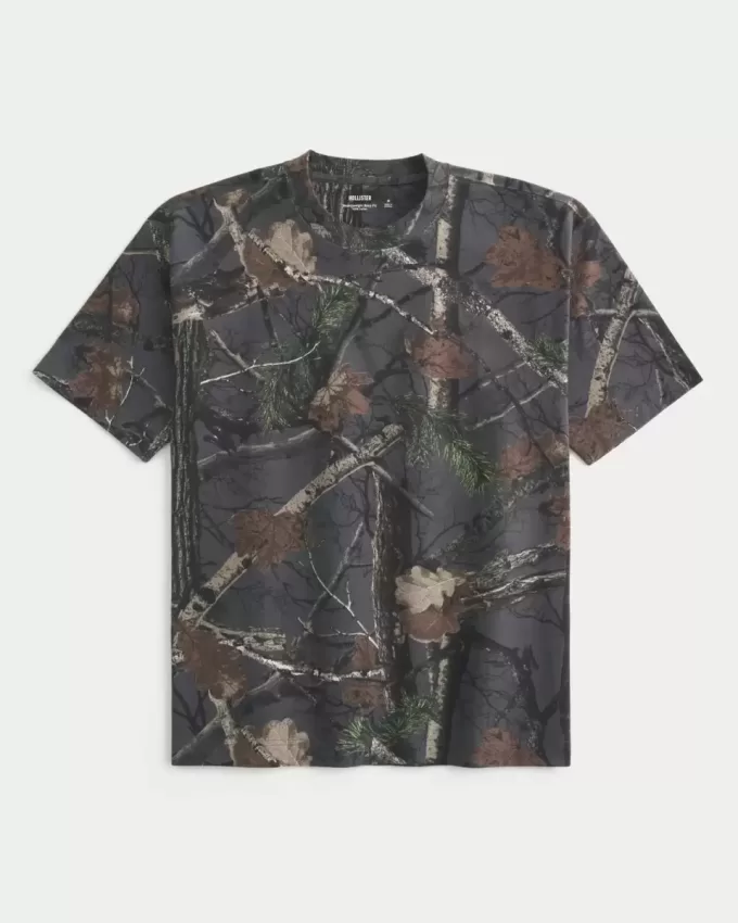 Tricou Boxy Heavyweight Camo Crew Tricou Boxy Heavyweight Camo Crew
