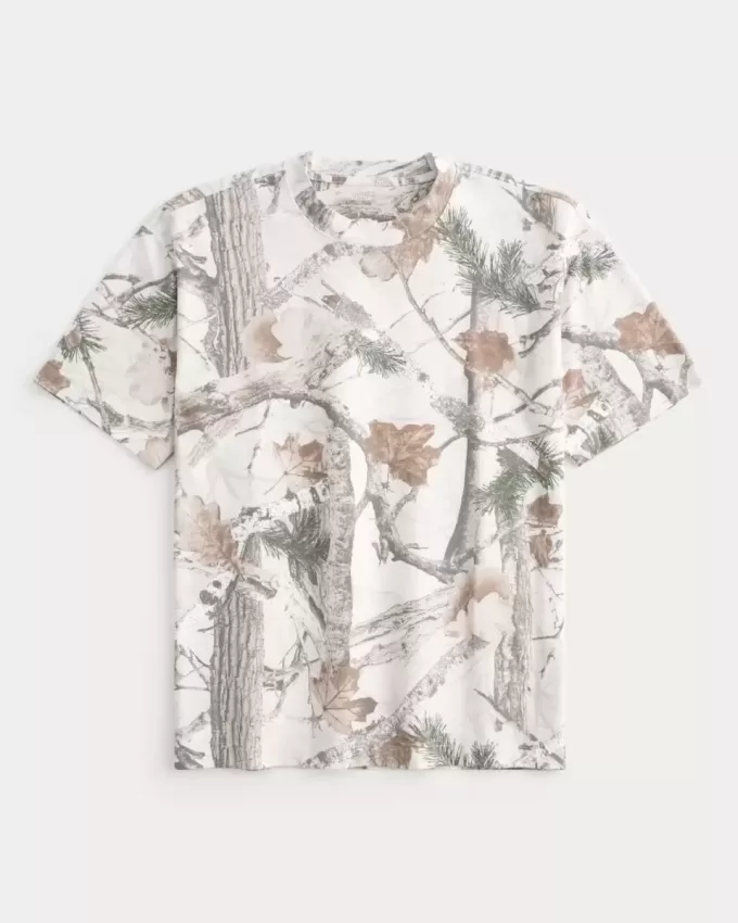 Tricou Boxy Heavyweight Camo Crew