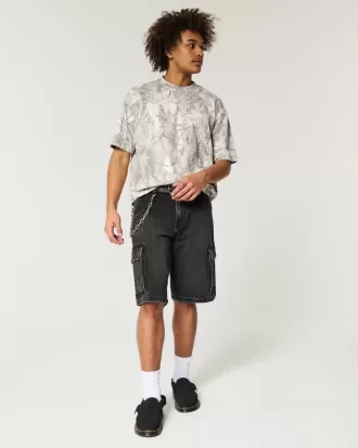 Tricou Boxy Heavyweight Crop Camo Crew
