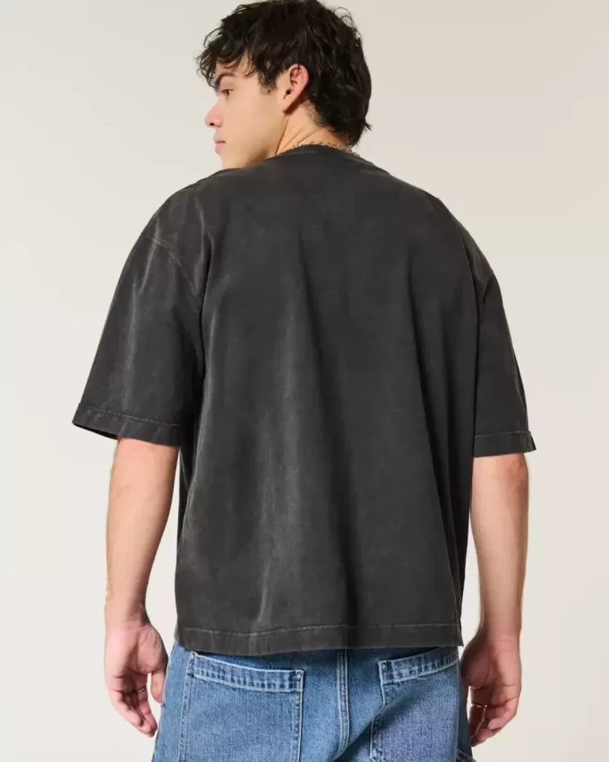 Tricou Boxy Heavyweight Crop Crew Tricou Boxy Heavyweight Crop Crew