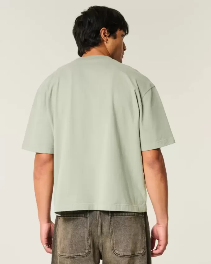 Tricou Boxy Heavyweight Crop Crew Tricou Boxy Heavyweight Crop Crew