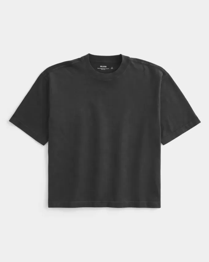 Tricou Boxy Heavyweight Crop Crew Tricou Boxy Heavyweight Crop Crew