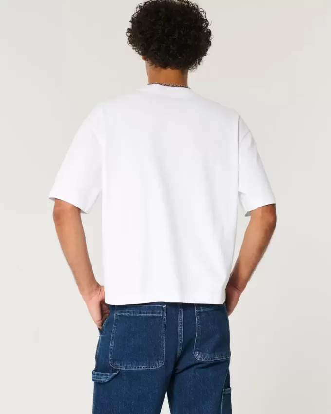 Tricou Boxy Heavyweight Crop Crew