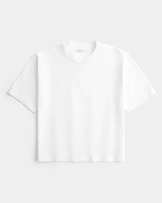 Tricou Boxy Heavyweight Crop Crew