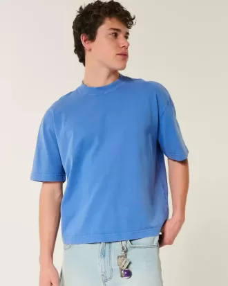 Tricou Boxy Heavyweight Crop Washed Crew