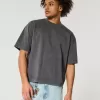 Tricou Boxy Heavyweight Crop Washed Crew
