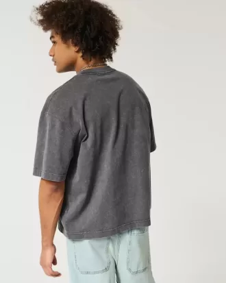 Tricou Boxy Heavyweight Crop Washed Crew