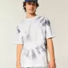 Tricou boxy Heavyweight din bumbac Tie-Dye