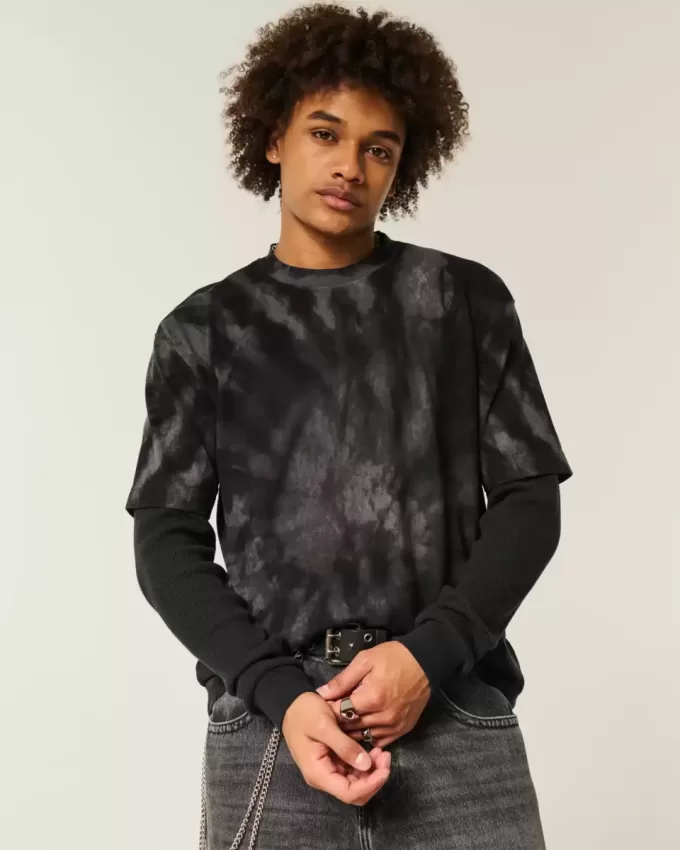 Tricou boxy Heavyweight din bumbac Tie-Dye Tricou boxy Heavyweight din bumbac Tie-Dye
