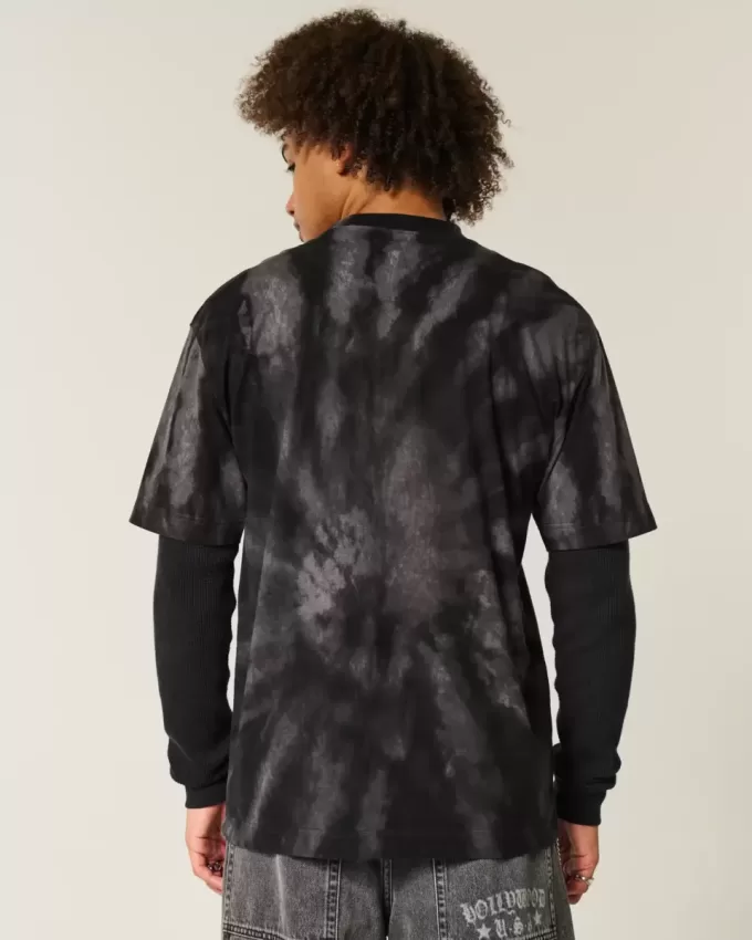 Tricou boxy Heavyweight din bumbac Tie-Dye Tricou boxy Heavyweight din bumbac Tie-Dye