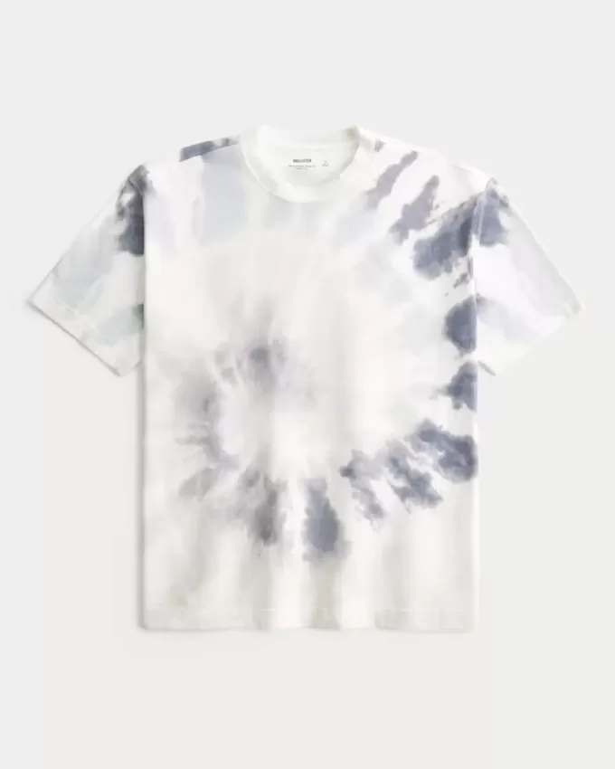 Tricou boxy Heavyweight din bumbac Tie-Dye