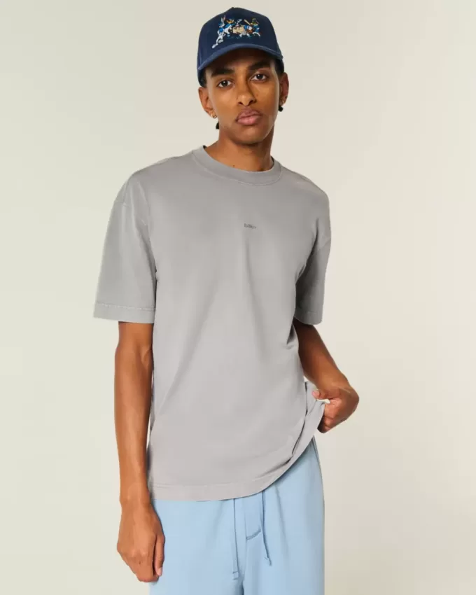 Tricou Boxy Heavyweight Logo Crew