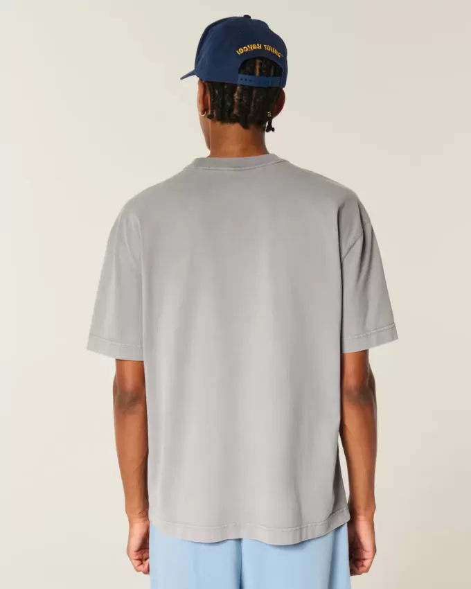 Tricou Boxy Heavyweight Logo Crew