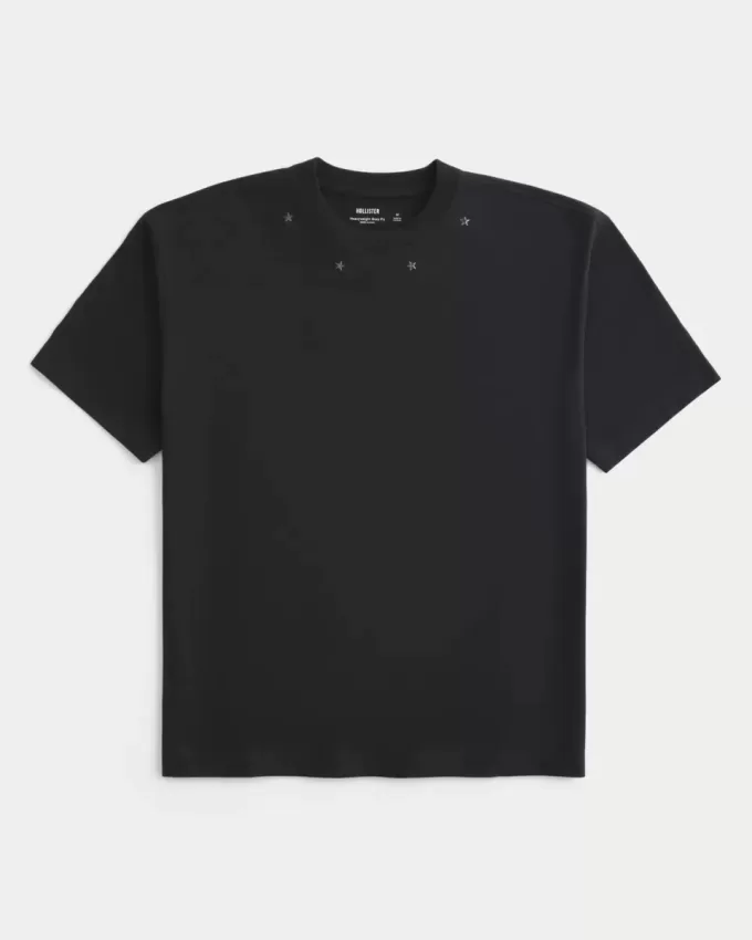 Tricou Boxy Heavyweight Star Embodded Crew Tricou Boxy Heavyweight Star Embodded Crew