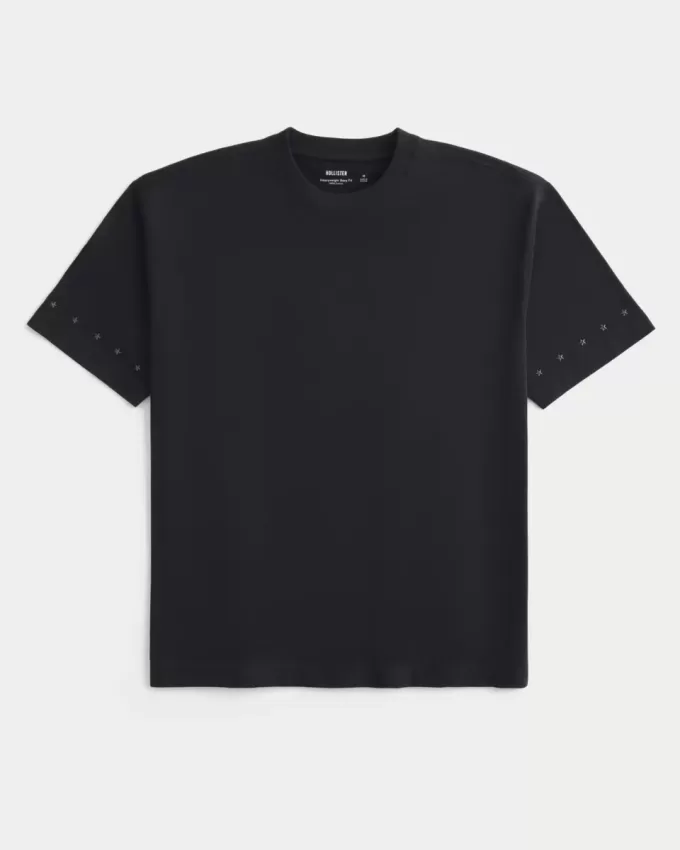 Tricou Boxy Heavyweight Star Embodded Crew Tricou Boxy Heavyweight Star Embodded Crew