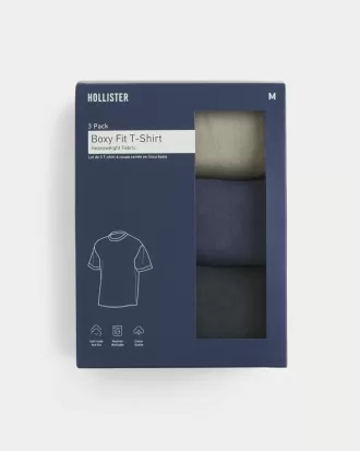 Tricou Boxy Heavyweight Washed Crew Pachet de 3