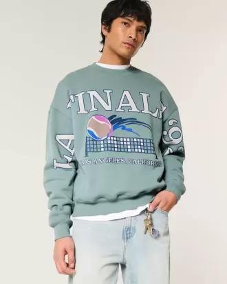 Tricou boxy LA Finals Tennis Graphic Crew