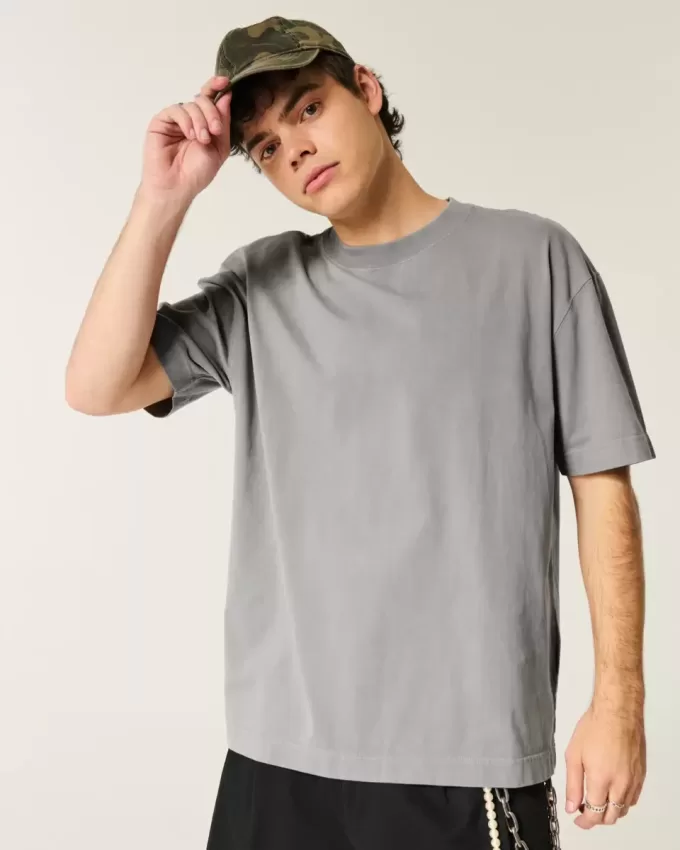 Tricou Boxy Washed Heavyweight Crew