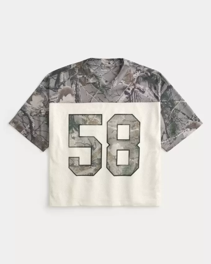 Tricou Camo Boxy Crop